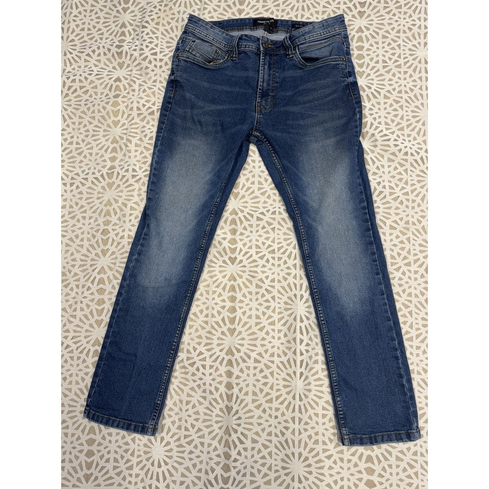 Kenneth‎ Cole NY New York Mens Size 32x30 Slim Fit Stretch Jeans Medium Wash